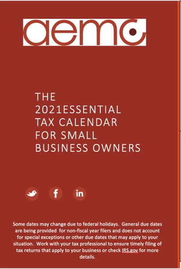 2021 small business owner tax calendar